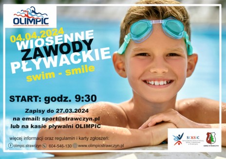 plakat zawody plywackie 2024 www