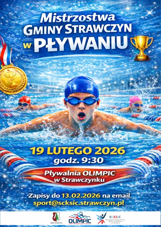 plakat gminne zawody pływackie www 2026 